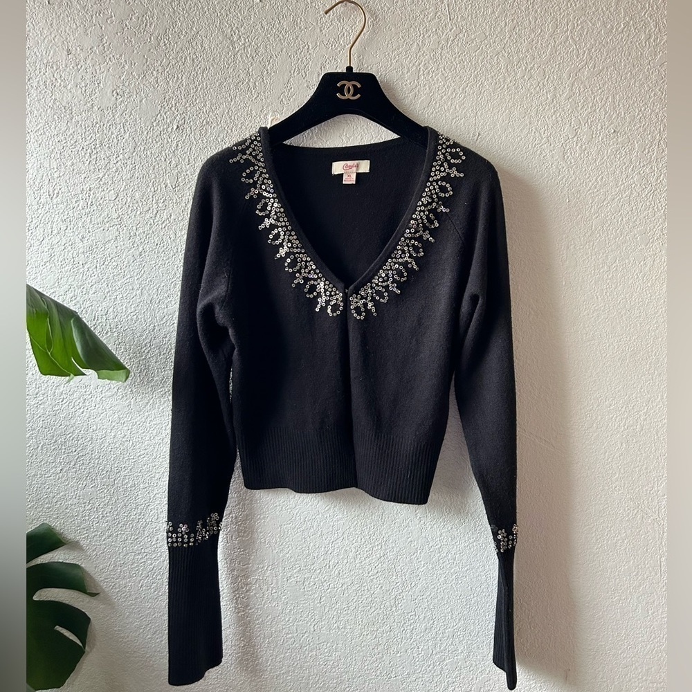 Candies black sweater cardigan